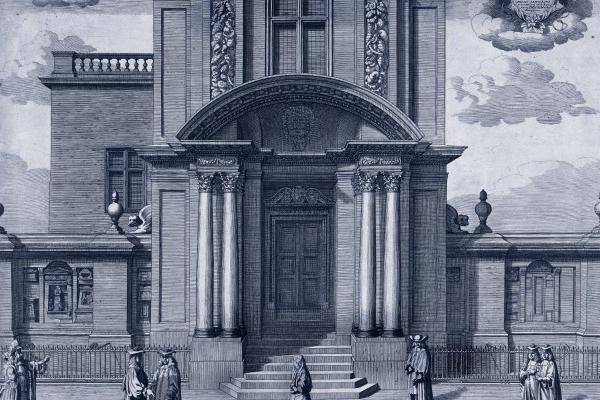 print showing the Old Ashmolean building, used for Solomon's House exhibition