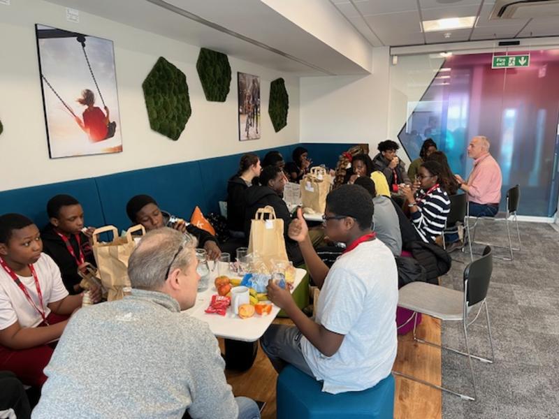 My Place, My Science, Vertex sickle cell event 15 February 2024: chatting with scientists over lunch