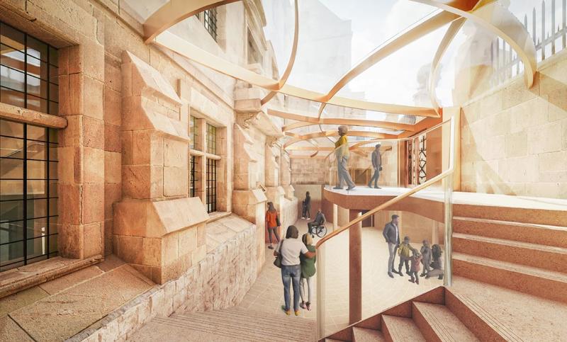 Vision 24: Welcome space with astrolabe-inspired glass roof Vision 24: Welcome space with astrolabe-inspired glass roof
