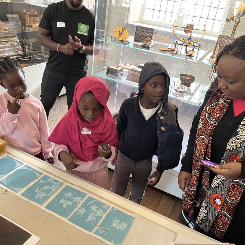 My Place My Science young people working with cyanotype photography