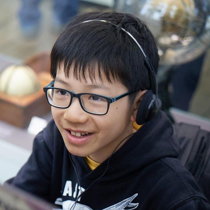 Marconi Day 2022 Young boy with father doing morse code activity