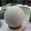 NMM globe conservation photo: creating a plaster sphere NMM globe conservation photo: creating a plaster sphere